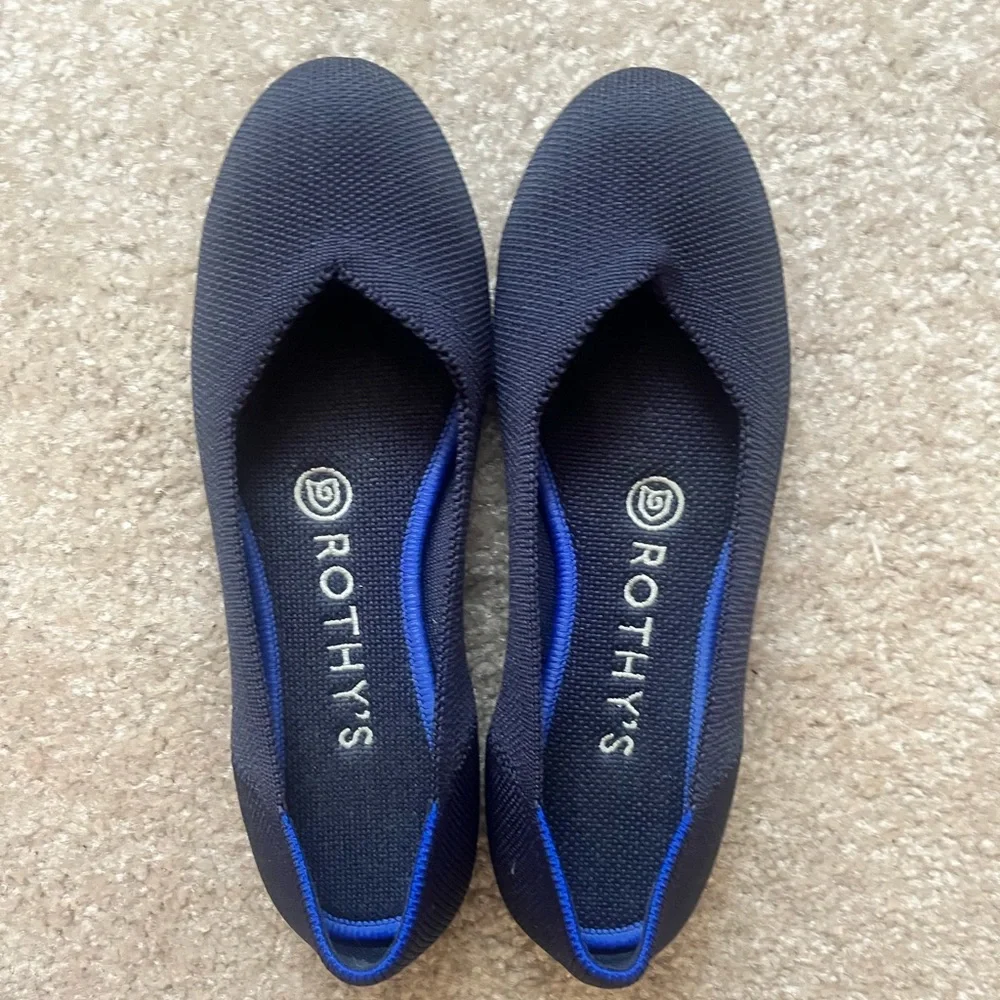 Retired Maritime Navy Rothy Flat Shoes Size 6 - Picture 3 of 8